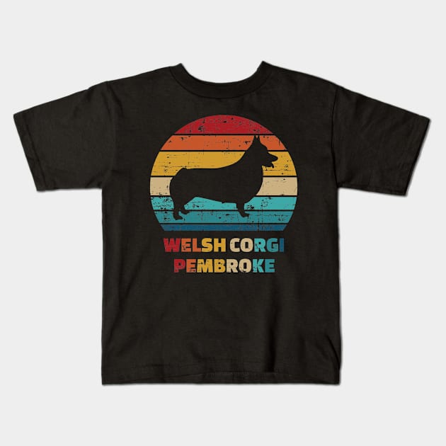 Welsh Corgi Pembroke vintage Kids T-Shirt by Designzz